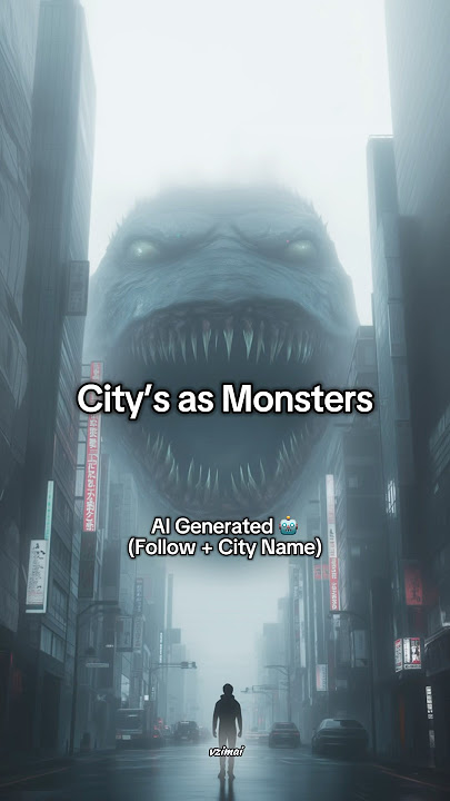 City’s as Monsters 👹 #monster #ai #aiart #aigeneratedart #aiimages #scary #generated #city