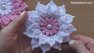 : Crochet flower tutorial  VERY EASY