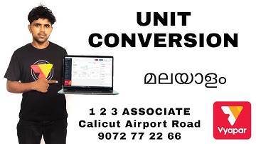 #vyaparapp #vyapar #vyaparbilling software #unit conversion in vyapar Malayalam
