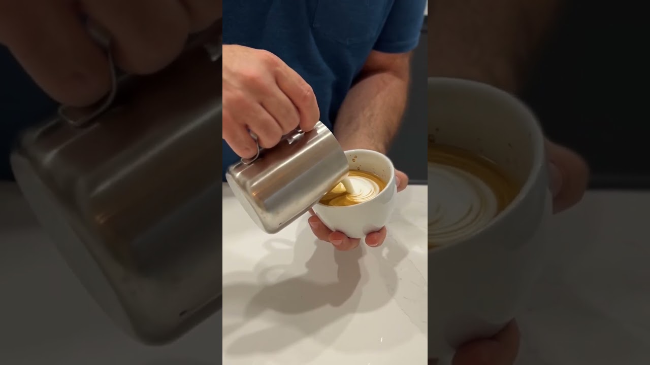 Me learning the “wiggle” when pouring latte art