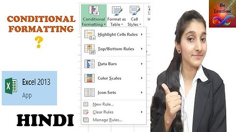 CONDITIONAL FORMATTING USE IN MS EXCEL IN HINDI 💥| MICROSOFT OFFICE EXCEL PART THREE | BE LIMITLESS