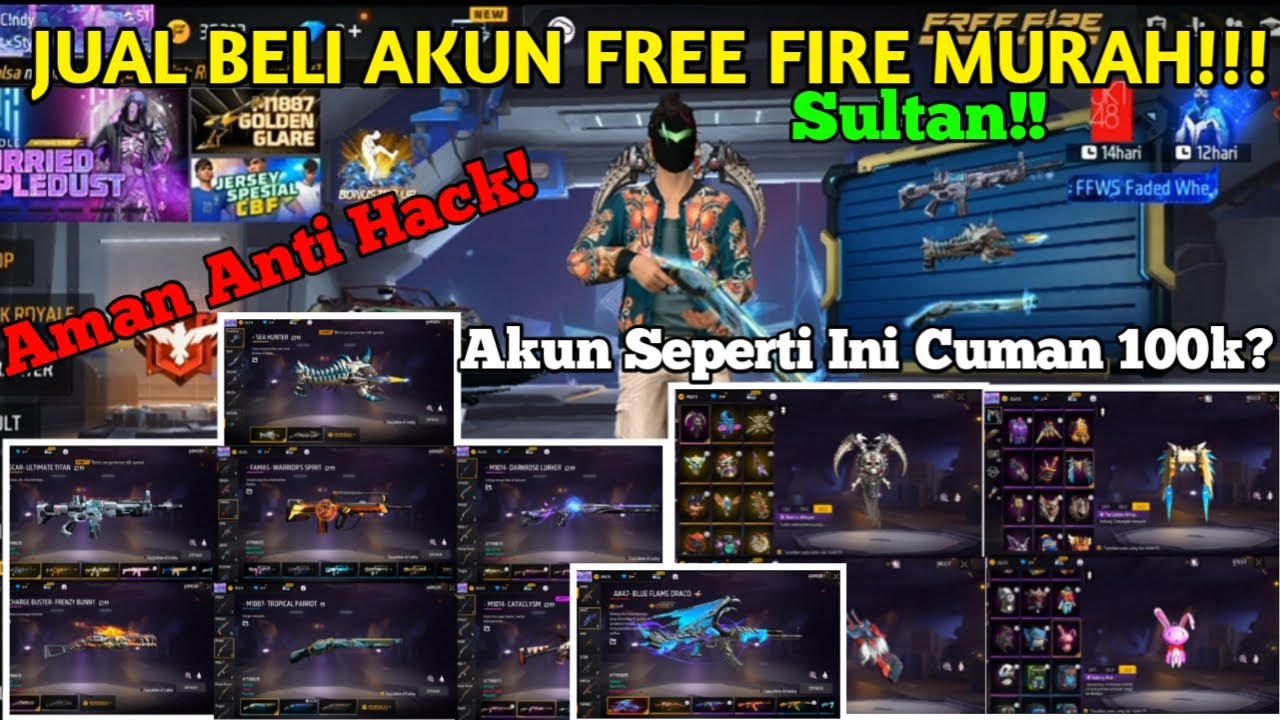jual beli akun ff murah terpercaya 2022 ,SULTAN? - YouTube