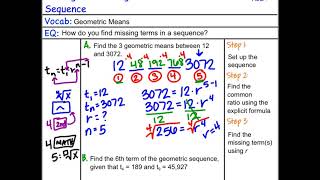 5.6: Finding Missing Terms in a Geometric Sequence