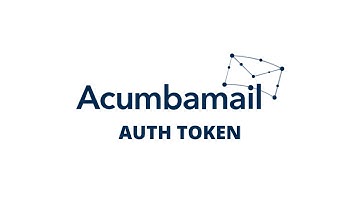 How to Generate Auth Token from Acumbamail | Passivern