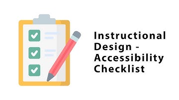 Accessibility Checklist for Instructional Designers