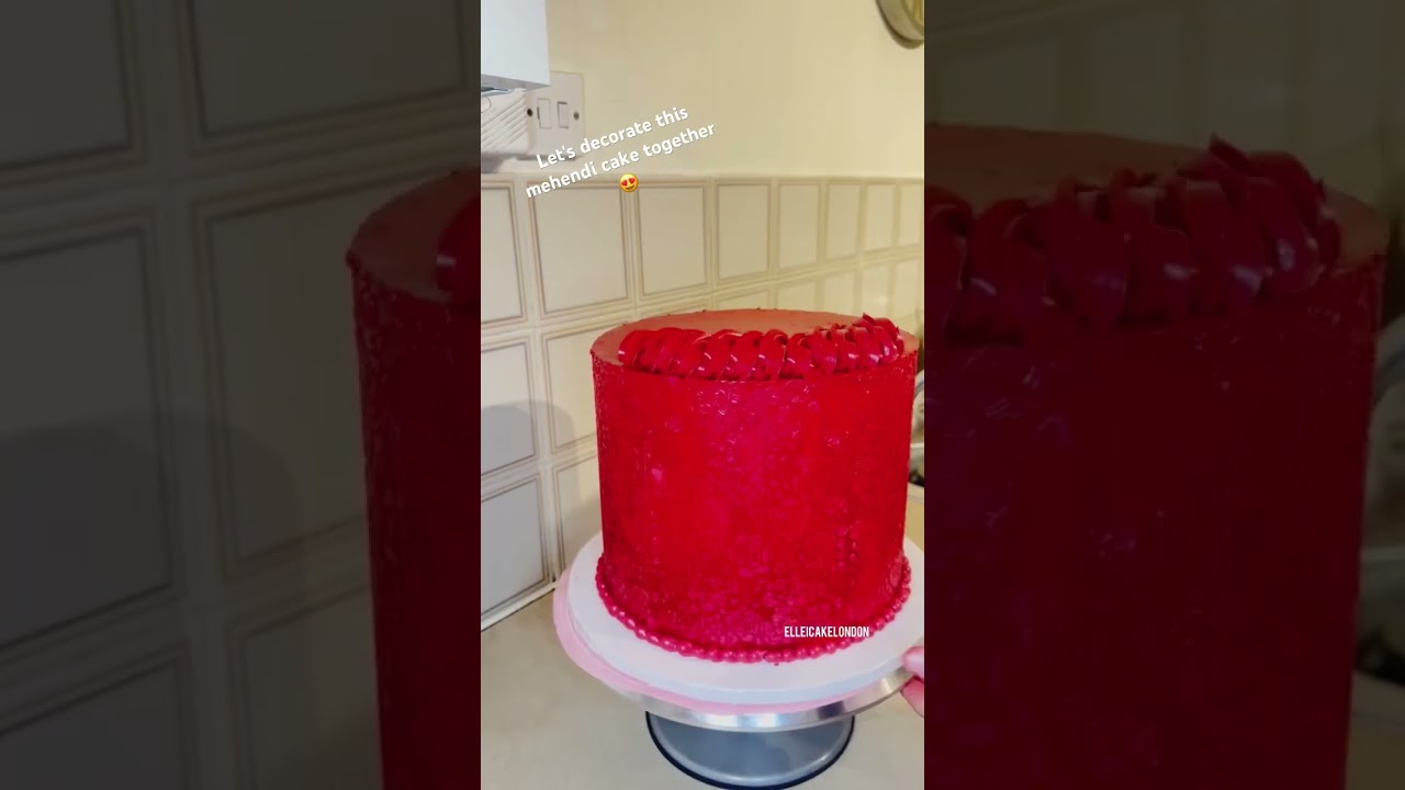 Mehendi cake decoration 😍#f #cake #cakedecoration #mehendicake #remix #cakedesign #moreviews