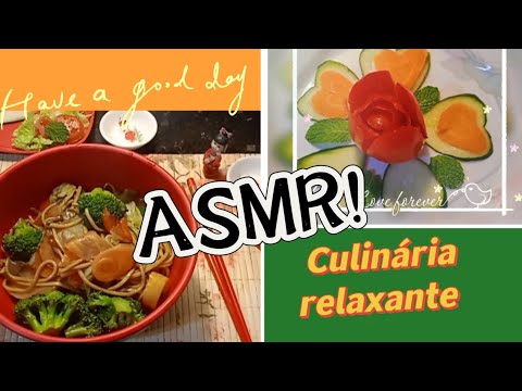 ASMR COMIDA | FAZENDO YAKISOBA - MUITOS ARREPIOS NA CABEÇA#asmrfood