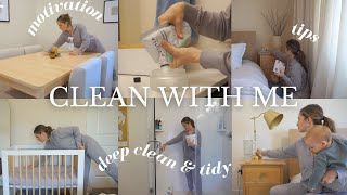 CLEAN WITH ME | entire home deep clean + extreme cleaning motivation