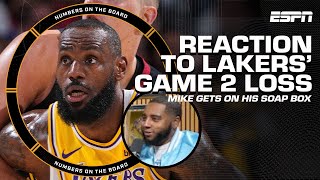 Mike gets on his LOS ANGELES LAKERS SOAP BOX after loss in Game 2 👀 | Numbers on the Board