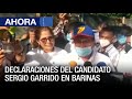 Declaraciones del candidato Sergio Garrido  en #Barinas - #09Ene - Ahora