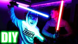 DIY LIGHTSABERS (Ultimate FIGHT) STAR WARS BATTLE