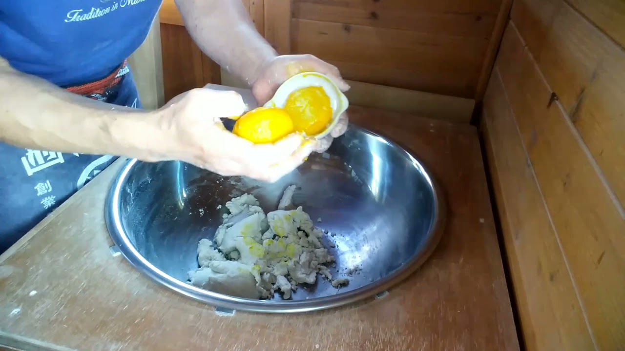 ゆず切りを打つ　水回し　練り