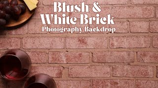 Blush White Brick Photography Backdrop Bessie Bakes Food Product Photography Bac