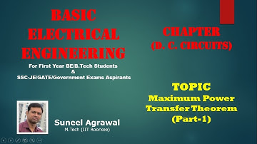 BEE/DC Circuits/Maximum Power Transfer Theorem