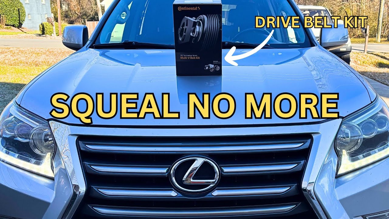 2014 GX460 — установка нового натяжителя, дополнительного ремня и натяжного ролика!