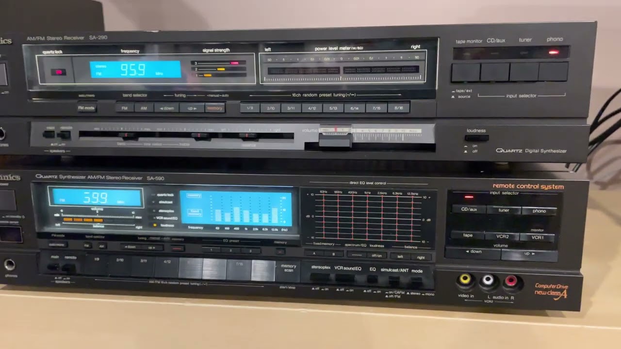 Technics SA-590 Receiver Demo - 1986 100WPC - YouTube