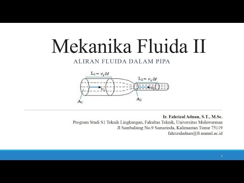 Mekanika Fluida II, Aliran Fluida dalam Pipa