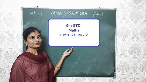 Spark & Crack IAS - TN Samacheer 9th Maths New Syllabus Unit 1 Set Language EX 1.3 | Sum 2 | Shrijo