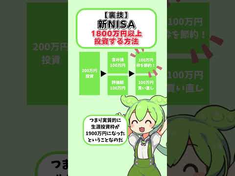 【裏技】新NISA1800万円以上投資する方法