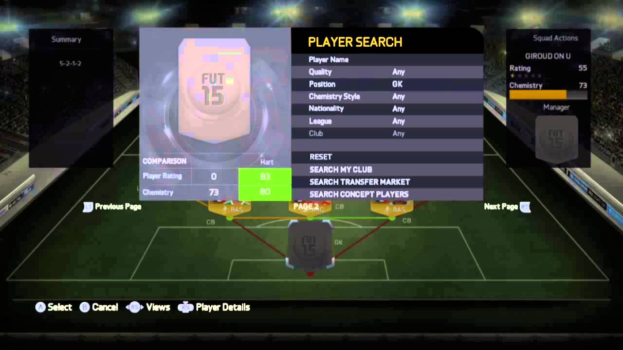 Fifa 15 - MOTM Giroud Squad Builder