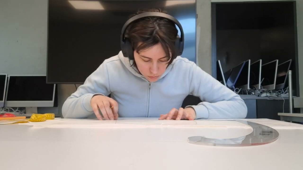 STUDY WITH ME✨️ (pattern drafting edition) 50 min