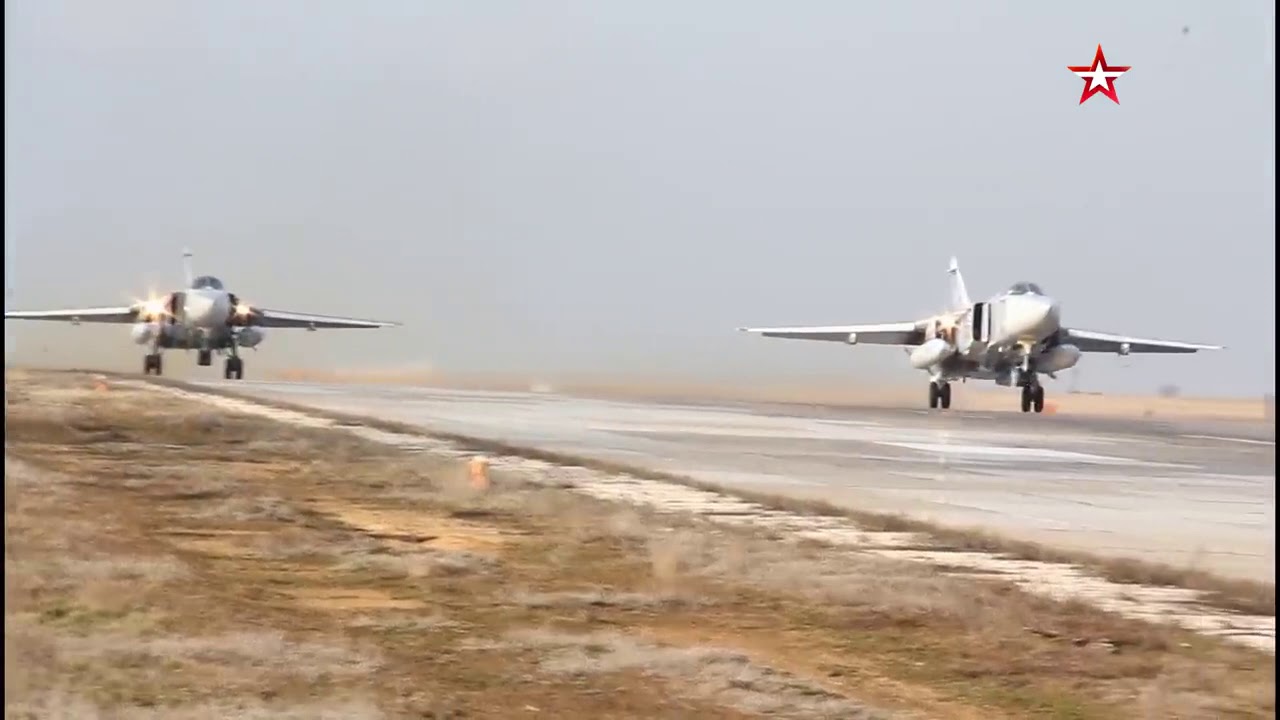 Russian Su-24M bomber training