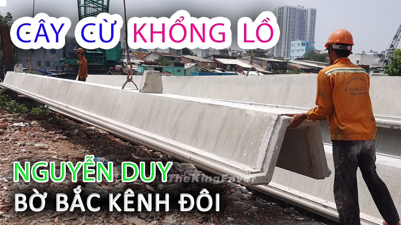 Сегодня огромные груды строительных материалов были доставлены на северный берег канала Нгуен Дуй...