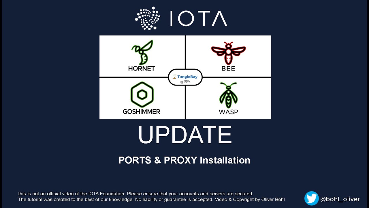 IOTA - NODE - Installation with SWARM script Part 2 UPDATE - HORNET - BEE - GoShimmer - WASP