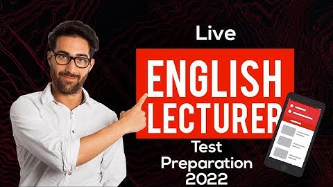 PPSC English Lecturer Test Preparation 2022