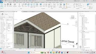 12. Tutorial Revit: CARA PASANG GENTENG, LISPLANK & TALANG AIR