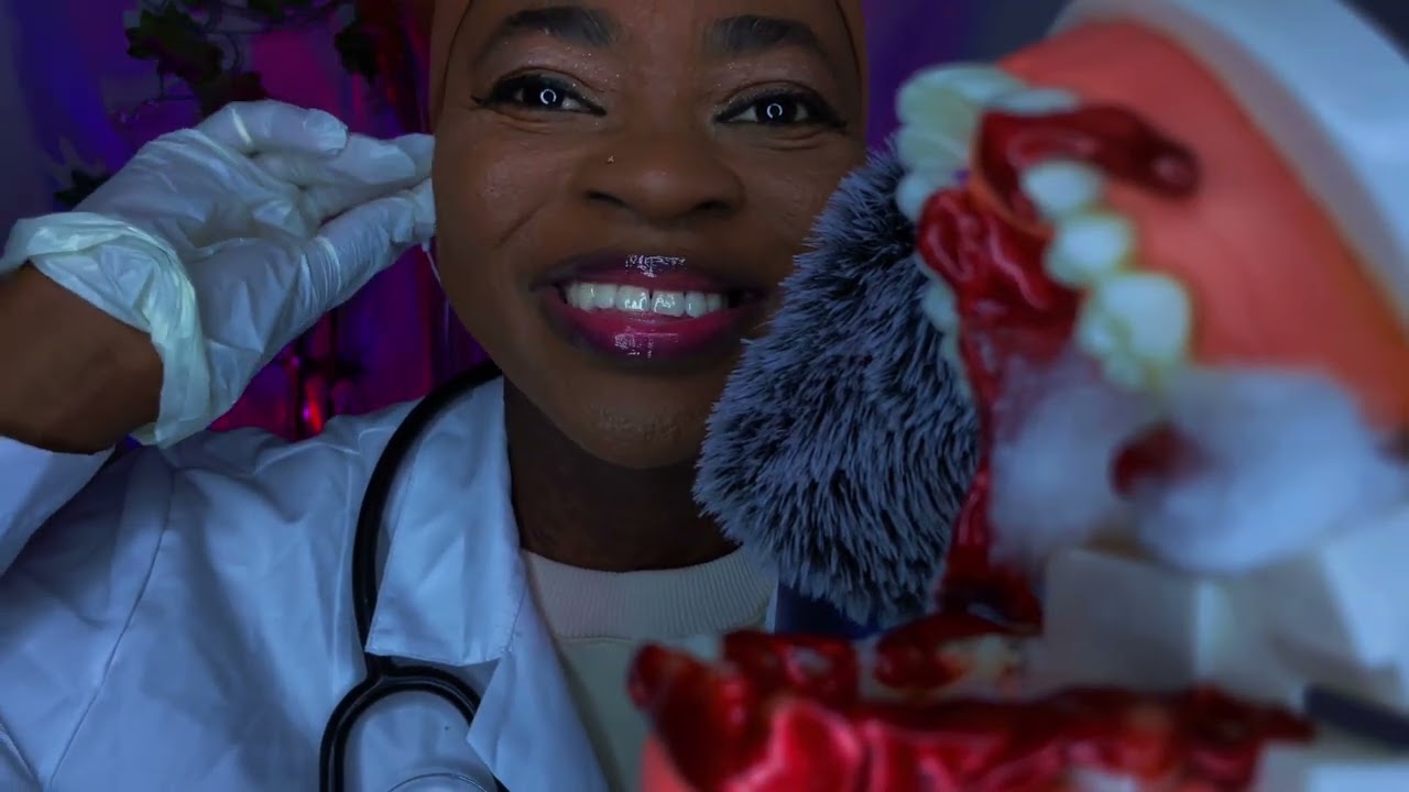 ASMR Türkçe. Uzaktan diş hekimliği diploması eğitimimi tamamladıktan sonra dişlerini temizlıyorum