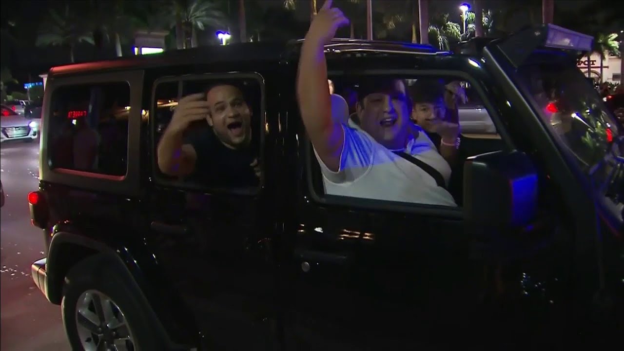 Heat fans party in the streets after Miami clinches spot in NBA Finals