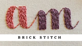 Brick Stitch Lettering Tutorial | Embroidery | Afeei | Embroidery By Afeei