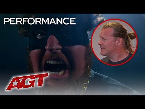 Pro-Wrestler Chris Jericho and Ryan Niemiller THROW DOWN In A RING! - America's Got Talent 2019