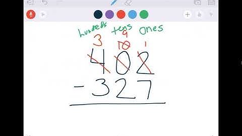 US Traditional Subtracting Example