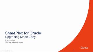 VIDEO - How to upgrade SharePlex for Oracle - Korean Version