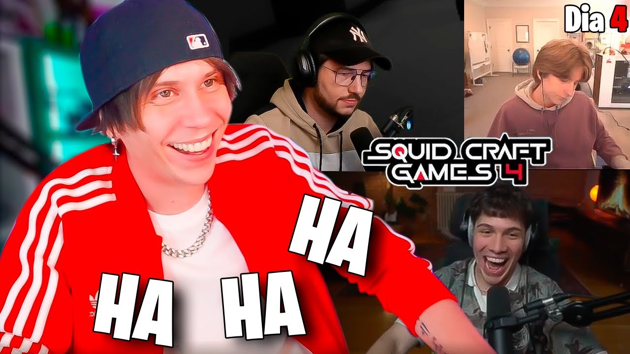 Rubius REACCIONA a las MUERTES de SQUID CRAFT GAMES 4 DIA 4 💀