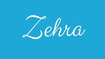 Learn how to Sign the Name Zehra Stylishly in Cursive Writing