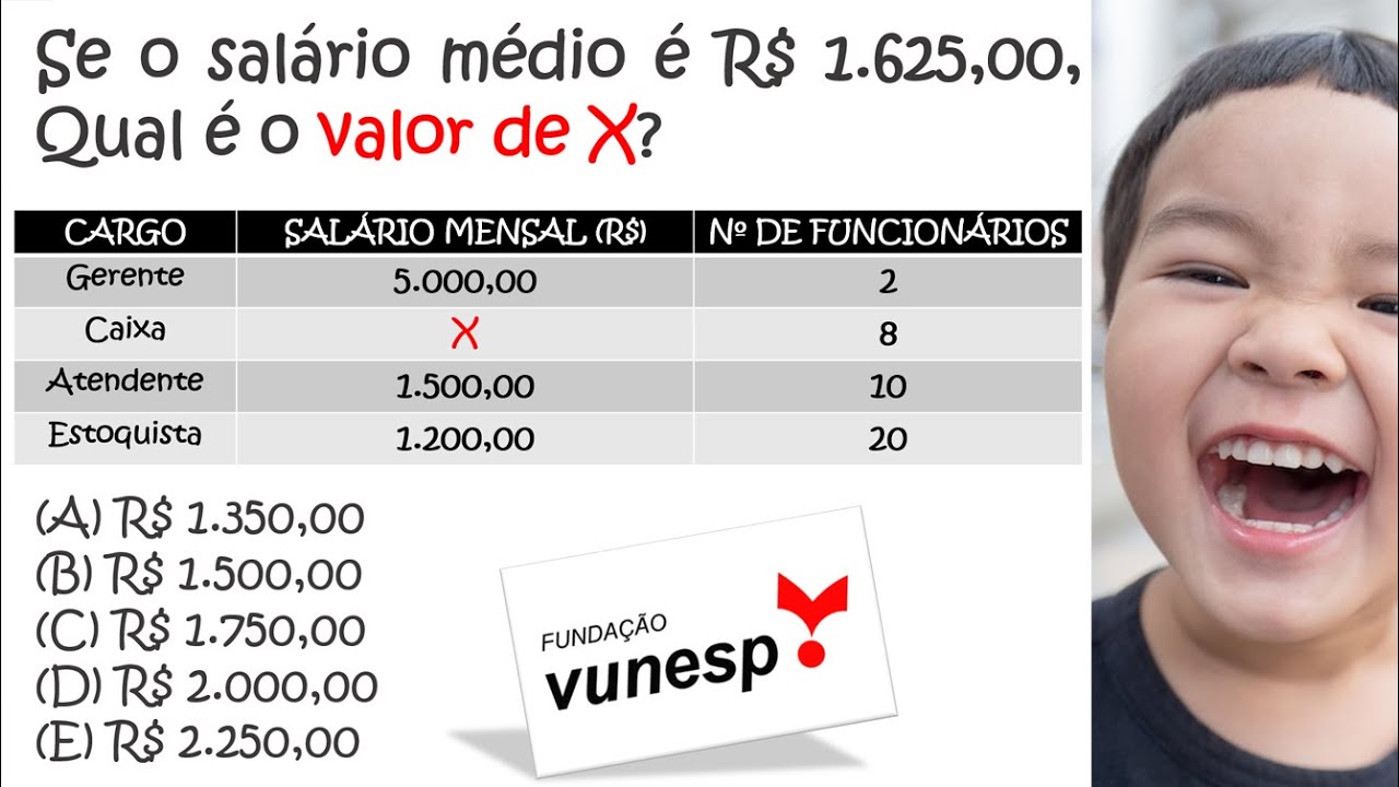 Questão MÉDIA ARITMÉTICA 