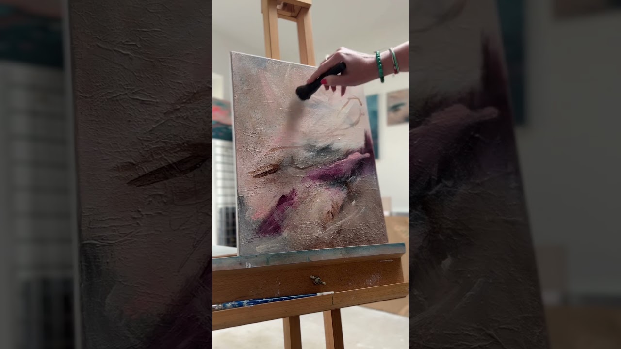 Adding middle layers to an abstract painting 