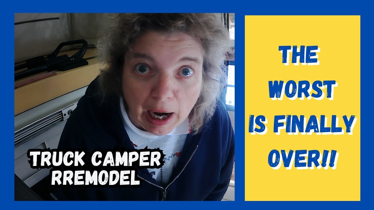 Truck Camper Remodel Part 4:  The Worst is Over | Cedar Shiplap | BougeRv Refrigerator/Freezer Mount