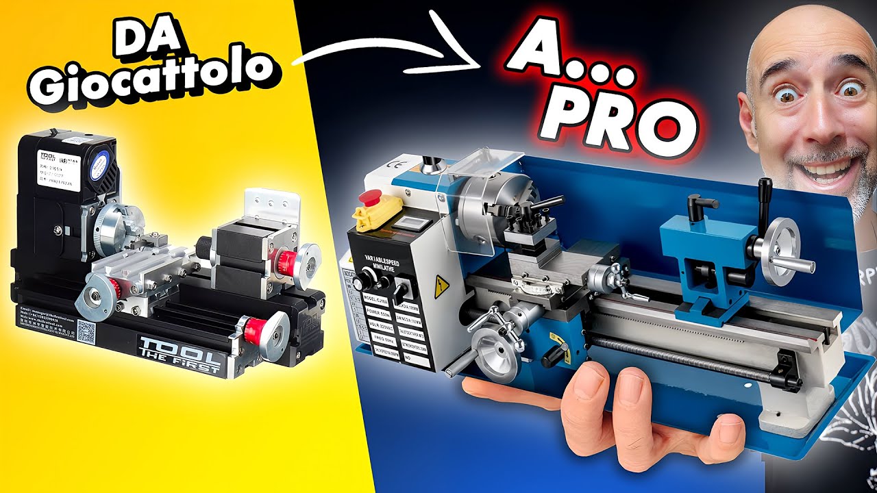 TRASFORMO UN TORNIO GIOCATTOLO in un tornio PRO a batteria