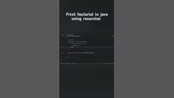 Print factorial in java using recursion | #javatutorial #factorial #shorts