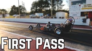 This week, we wire up an electric start switch, tie a few loose ends,
and head for the 1/4 mile drag strip to make test passes with our
built 670cc ...