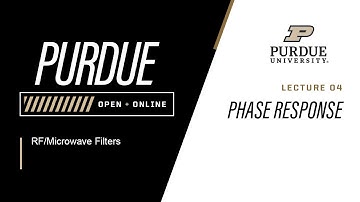RF/Microwave Filters | Lecture 04 - Phase Response
