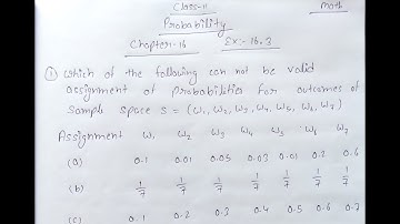 Class 11 || Chapter Probability Ex:-16.3 || Question no.1 Answer.