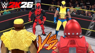 Deadpool &amp; Wolverine vs Sabretooth &amp; Juggernaut | INSANE Tag Team Match - WWE 2K26 PS5 [4K]
