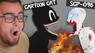 The SCP-096 vs CARTOON CAT the FIGHT!!!