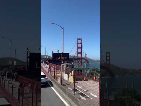 POV: Heading over The Golden Gate Bridge On A Perfect California Day
