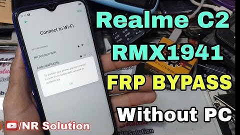 Realme C2 RMX1941 FRP BYPASS Without Pc